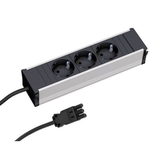CONI powerstrip 3 modulen 3x Stopcontacten met kabel 0,2m GST18i3 (SHUKO)