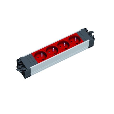 STEP ALU powerstrip 4 modules (4x UTE) rood GST18