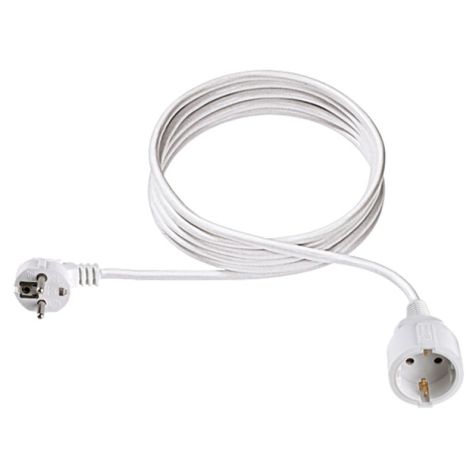 Cordon rallonge H05VV-F 3G1,5mm², 2m, blanc