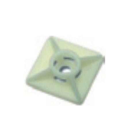 BS D3,6 K Bevestigingsokkel dubbel voor kabelbinder wit