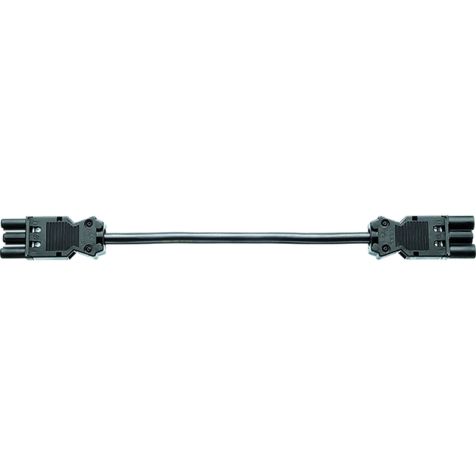 Recht verlengsnoer H05VV-F 3G1.5mm², 1m GST18i3 zwart