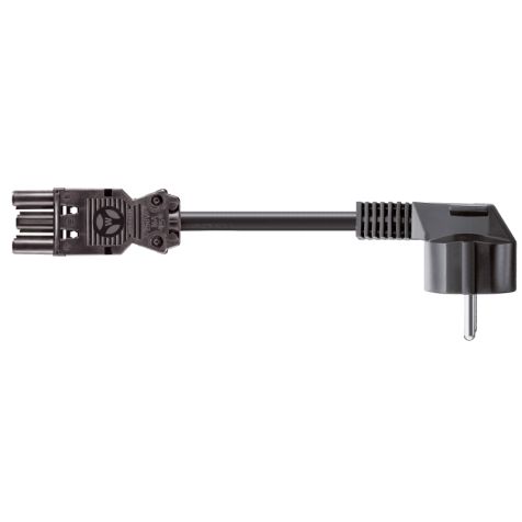 Recht verlengsnoer H05VV-F 3G1.5mm², 2m WIELAND GST18i3 zwart