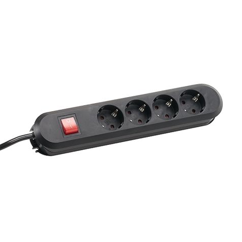 SMART 4x Schuko noir 1x Interrupteur