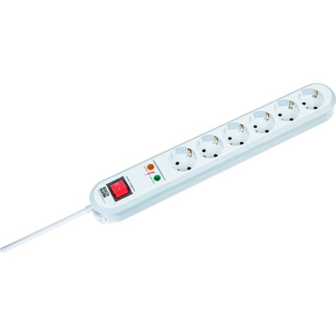 SMART 6x Schuko Protecteur de surtension blanc