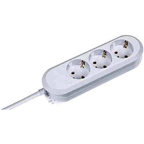 SMART 3x Stopcontacten met kabel H05VV-F 3G1,5mm², 1,5m Wit(Herbedraadbaar)