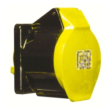 CEE Stopcontact recht 16A 3P 110V zwart