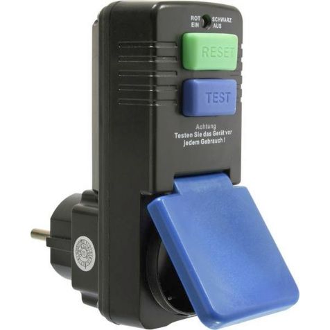Veiligheids adaptor 30mA 230V-16A IP44 (SHUKO) <30ms