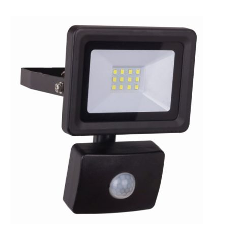 Optiline 10W LED-wandspot met bewegingsmelder, 900lm, 1m H05RNF 3G1 zonder stekker, IP44