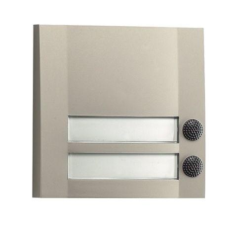 DOMOLUX DUO SIM / SW 2152 Sonnette en saillie + plaque signalétique, argent mat