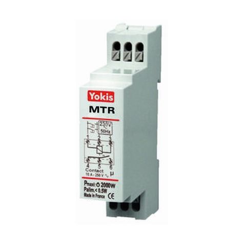 MTR2000M - Getemporiseerde relais 2000W met nuldraad en timer (op DIN-rail)