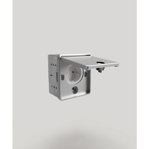 Prise murale 5501A - 1 modules (1x CAT6a), Alu EV1