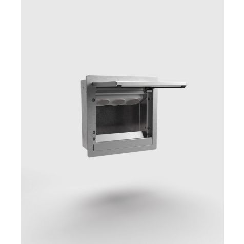 Prise murale 5503A - 3 modules (2x UTE + 2x CAT6a), Alu EV1