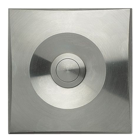 ETA S 200 bouton poussoir de sonnerie carré en inox, IP40