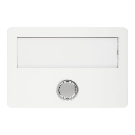 ETA 642 - Drukknop voor deurbel met naamplaat en LED verlichting, wit
