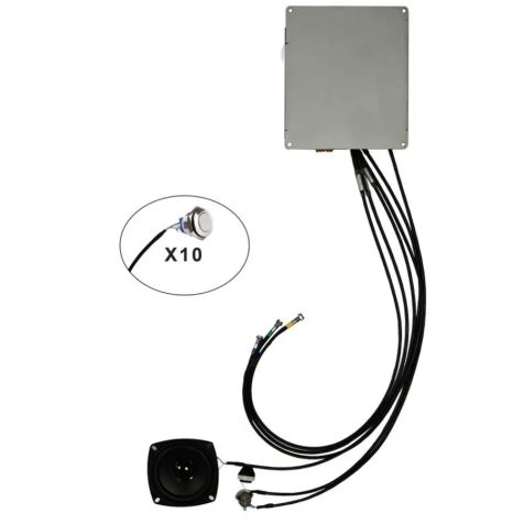 XE K AUDIO 10B Kit portier en carte Micro/HP1bp 3 leds PoE + option 9 entrées BP