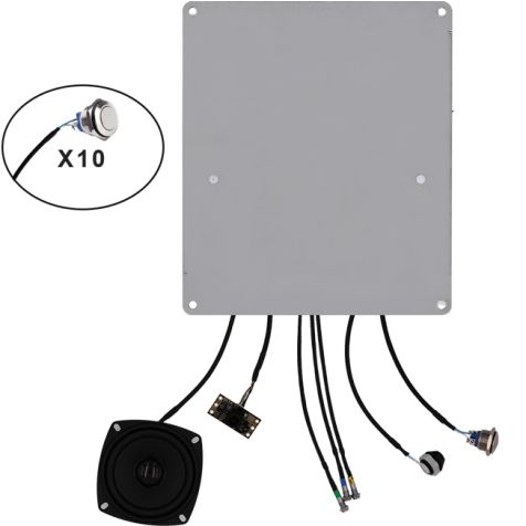 XE K VIDEO 10B Kit deurpost op Kaart Atapset, 3LED's PoE + optie 9 BP-ingangen