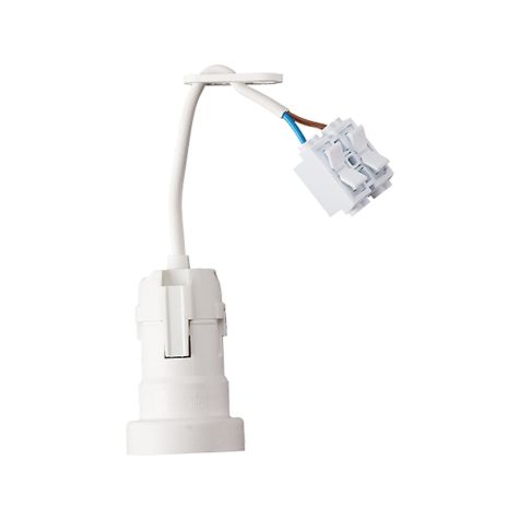 Prise pour zones de construction, plastique, blanc, avec câble 0,2m