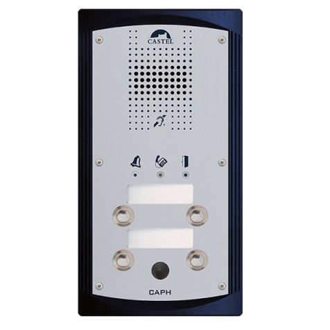 Platine audio avec 4 boutons d'appel avec carte suppression bruit de fond intégrée