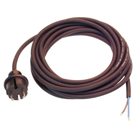 Câble d'Alim. caoutchouc 3m H05RN-F2x1,0 noir IP44