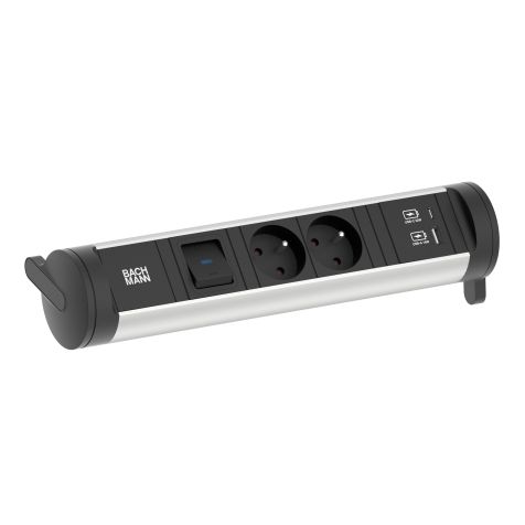 CYCLE Base 2x UTE, 1x schakelaar, 1x USB A&C Charger 0,2m H05Z1Z1 3G 1,5mm² GST18 plug