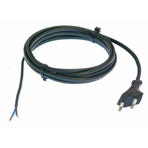 Câble de connexion Euro 1,5m H03VVH2-F 2x0,75 noir