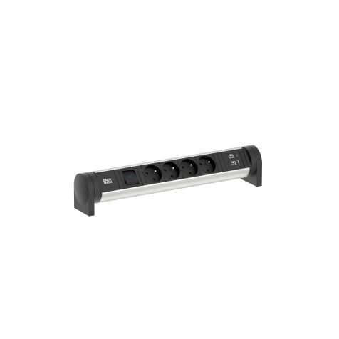 CYCLE Desk 4x UTE, 1x schakelaar, 1x USB A&C Charger 0,2m H05Z1Z1 3G 1,5mm² GST18 plug