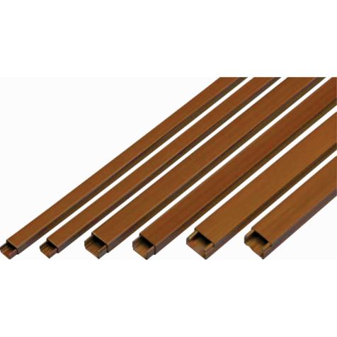 Goulotte autocollant 10x16mm avec couvercle 2m par pcs. Brun