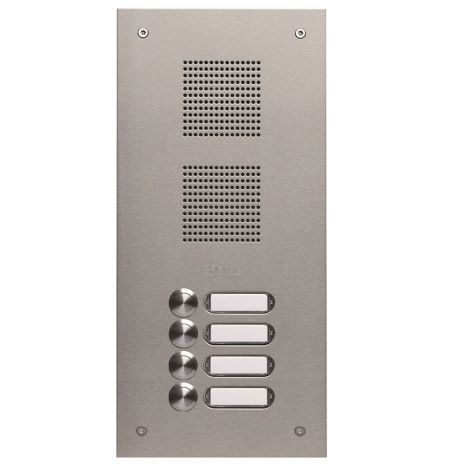 TS 788 deurplaat inox V2A 4 drukknoppen 160x342x2mm