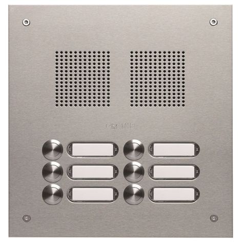 TS 788 deurplaat inox V2A 2x3 drukknoppen 240x248x2mm
