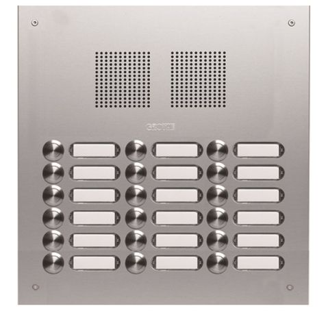 TS 788 deurplaat inox V2A 3x6 drukknoppen 320x320x2mm