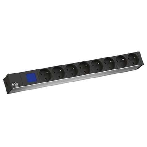 BN0500 19" 1U power strip all plastic parts black 8x UTE 35°