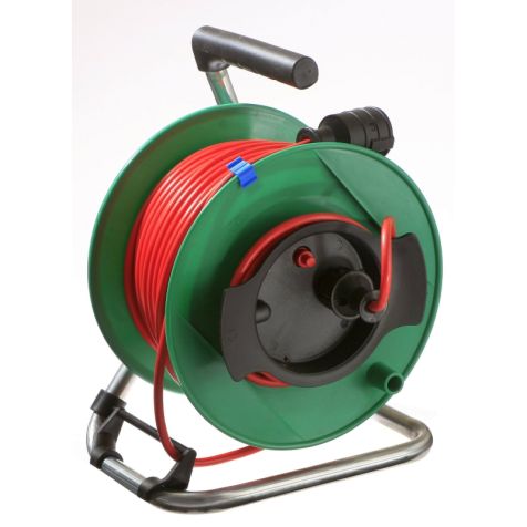 Tuinkabelhaspel 285mm 50 m H05RR-F3G1,5 rood