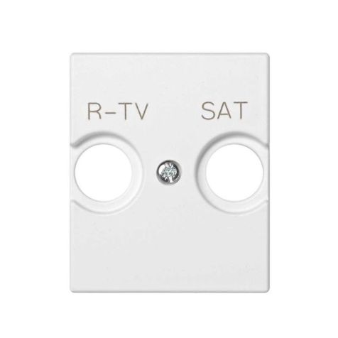 Enjoliveur Prise R-Tv + Sat - Blanc