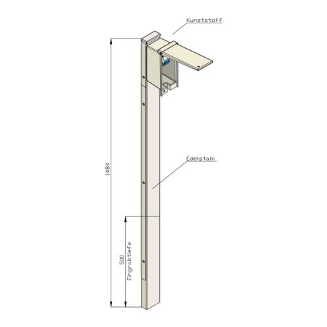 Stopcontact kolom CS-Ku 1