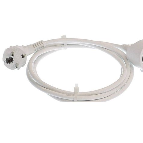 Rallonge PVC 3m H05VV-F 3G1,5mm² blanc