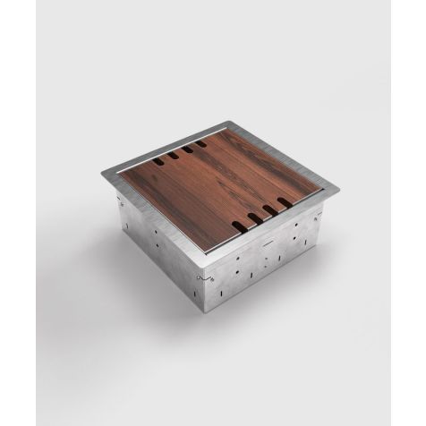 Vloerdoos 8508B - 8 modules (4x UTE + 8x CAT6a), met afdekbaar deksel