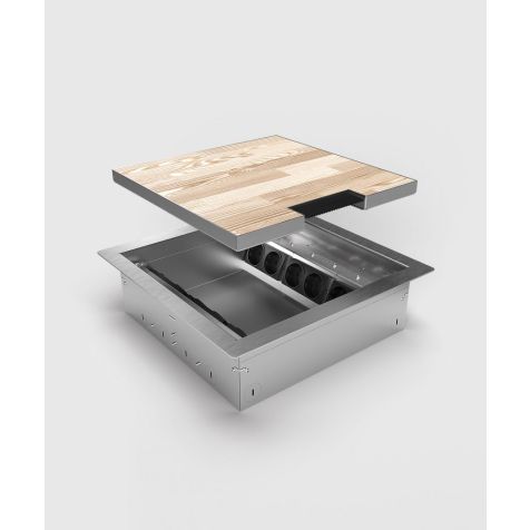Boïte de sol 8512B - 12 modules (12x UTE), avec couvercle recouvrable