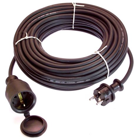 Rallonge de câble caoutchouc 40m H07RN-F 3G1.5 noir
