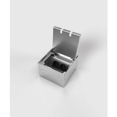 Vloerdoos 8902B - 2 modules (1x UTE + 1x Antenne), met afdekbaar deksel