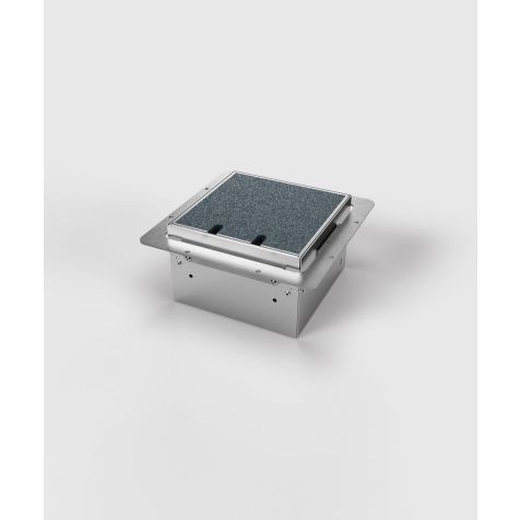 Vloerdoos 8902H - 2 modules (1x UTE + 2x CAT6a), met afdekbaar deksel