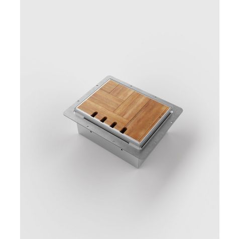 Vloerdoos 8904H - 4 modules (4x UTE), met afdekbaar deksel