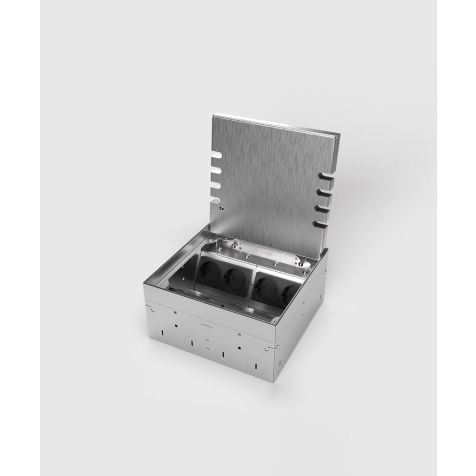 Boïte de sol 8908B - 8 modules (8x UTE), avec couvercle recouvrable