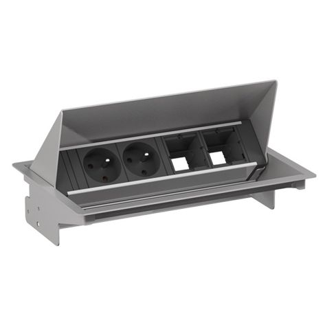 CONEO set (2x UTE + 2x MOD VIDE) gris métallisé RAL9006 + 0,2m GST18