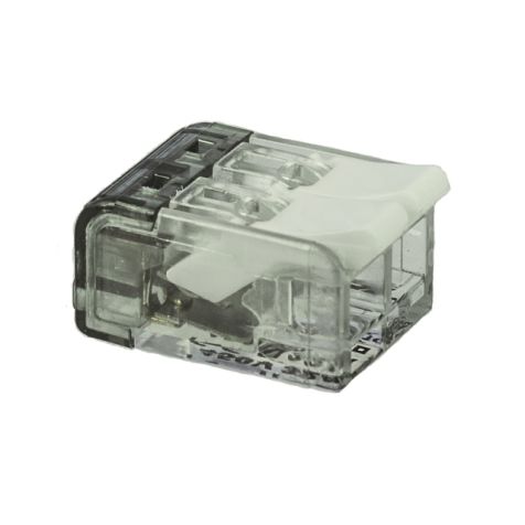 Steekklem met hendel 2-polig   0,2 - 4 mm² transparant