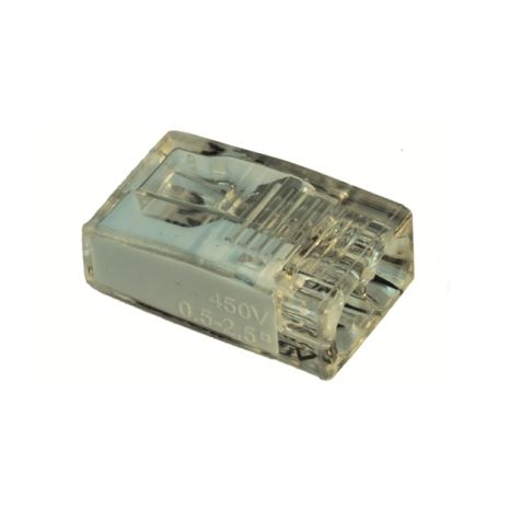 Borne de raccordement rapide Mini 2P 0,5 - 2,5mm² blanc