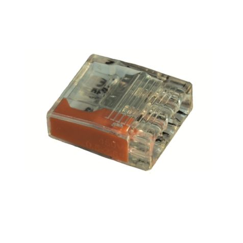 Borne de raccordement rapide Mini 3P 0,5 - 2,5mm² orange