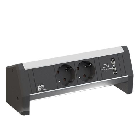 DESK1 3 modulen (2x Stopcontacten 1x USB Charger A/A) met GST18i3