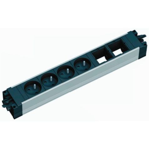 STEP ALU powerstrip 6 modulen (4x UTE +2x LEGE MOD) GST18i3