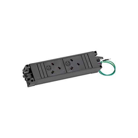 STEP BASE powerstrip 2 modulen (2x UK 45° 3,15A) met in/out GST18i3 en 1x 0,3m Aarding kabel