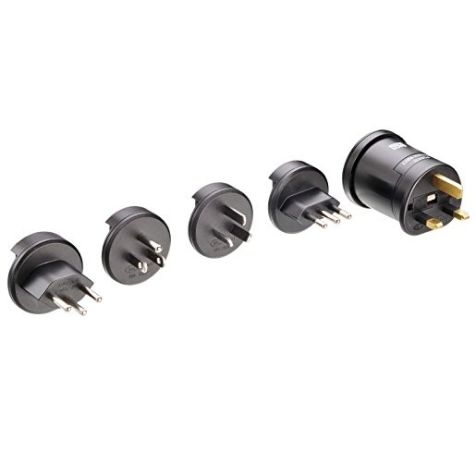 Travel adaptor black 1xSchuko-914,672